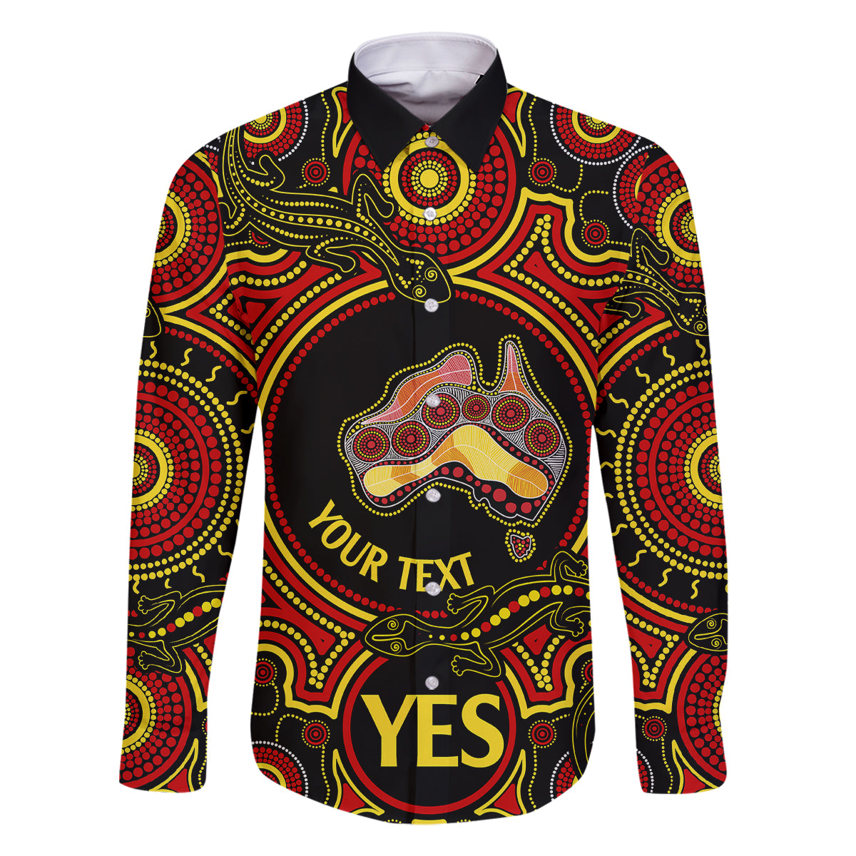 personalised-australia-vote-yes-family-matching-off-shoulder-maxi-dress-and-hawaiian-shirt-indigenous-voice-2023-maps-to-parliament-australia