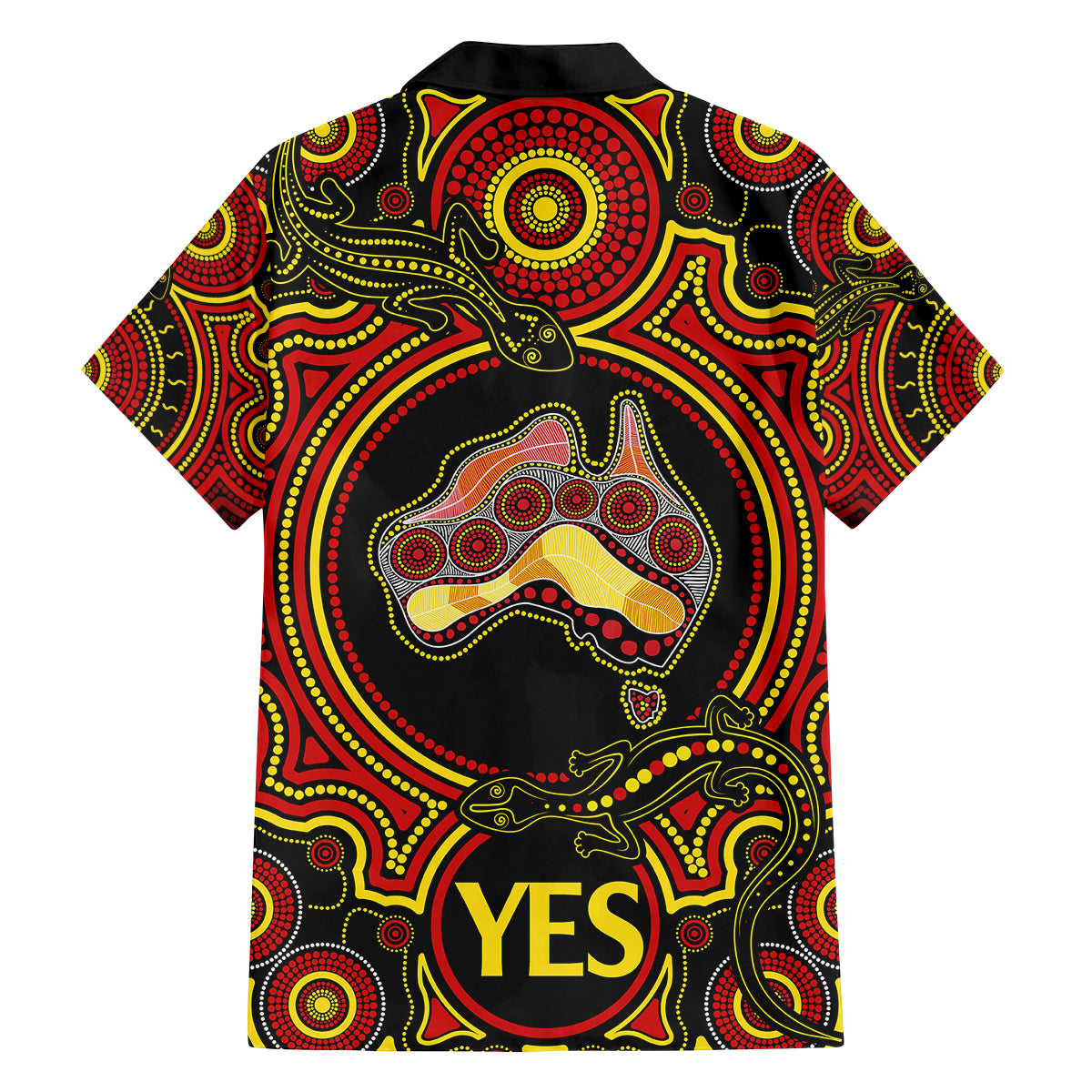 personalised-australia-vote-yes-family-matching-off-shoulder-maxi-dress-and-hawaiian-shirt-indigenous-voice-2023-maps-to-parliament-australia