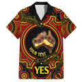 personalised-australia-vote-yes-family-matching-off-shoulder-short-dress-and-hawaiian-shirt-indigenous-voice-2023-maps-to-parliament-australia