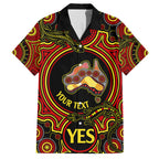 personalised-australia-vote-yes-family-matching-off-shoulder-short-dress-and-hawaiian-shirt-indigenous-voice-2023-maps-to-parliament-australia