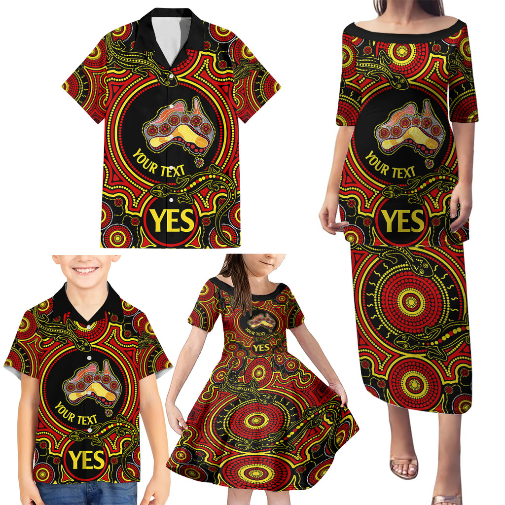 personalised-australia-vote-yes-family-matching-puletasi-dress-and-hawaiian-shirt-indigenous-voice-2023-maps-to-parliament-australia