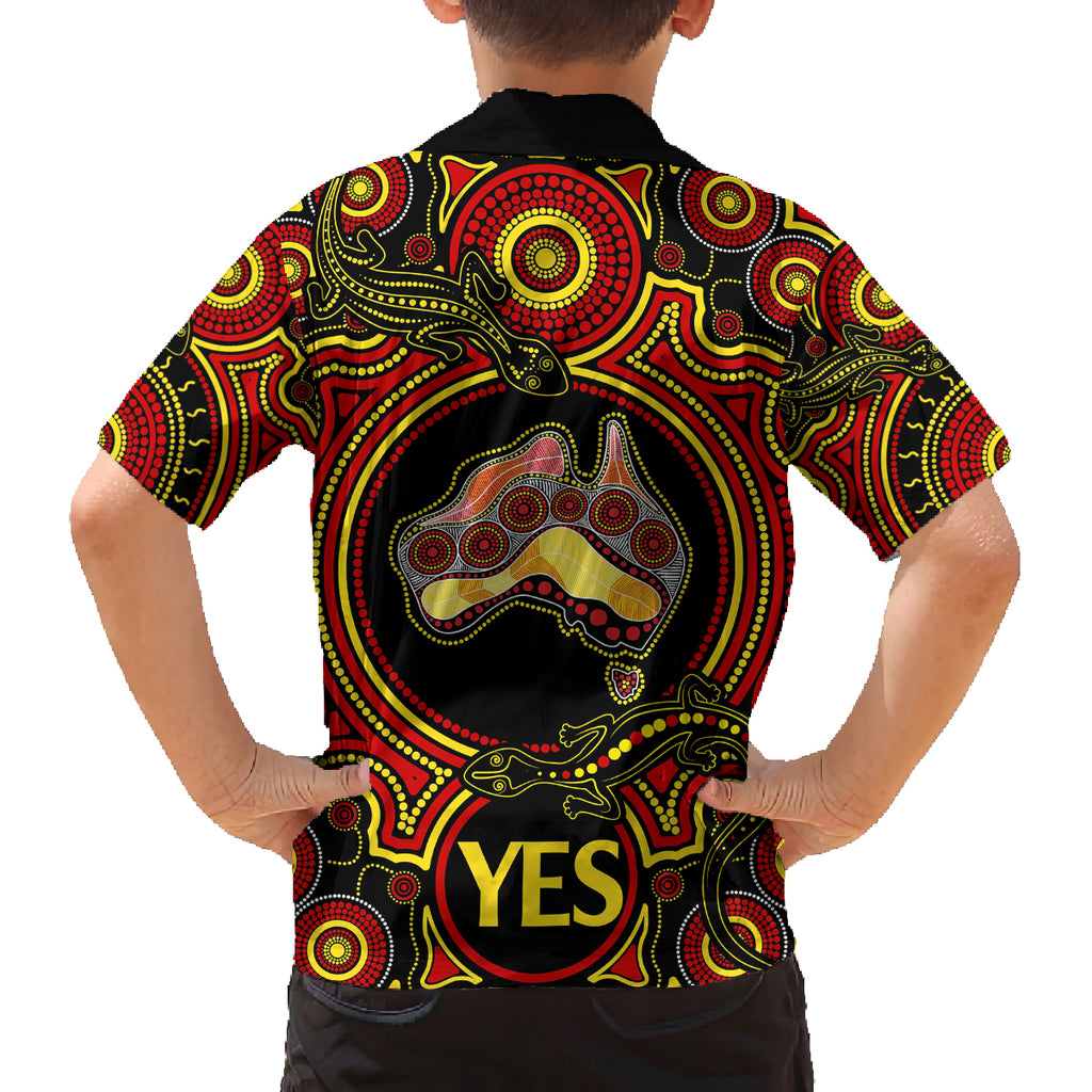 personalised-australia-vote-yes-family-matching-puletasi-dress-and-hawaiian-shirt-indigenous-voice-2023-maps-to-parliament-australia