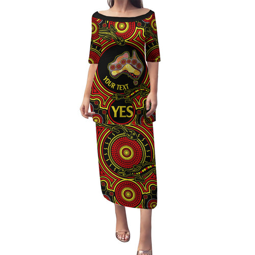 personalised-australia-vote-yes-family-matching-puletasi-dress-and-hawaiian-shirt-indigenous-voice-2023-maps-to-parliament-australia