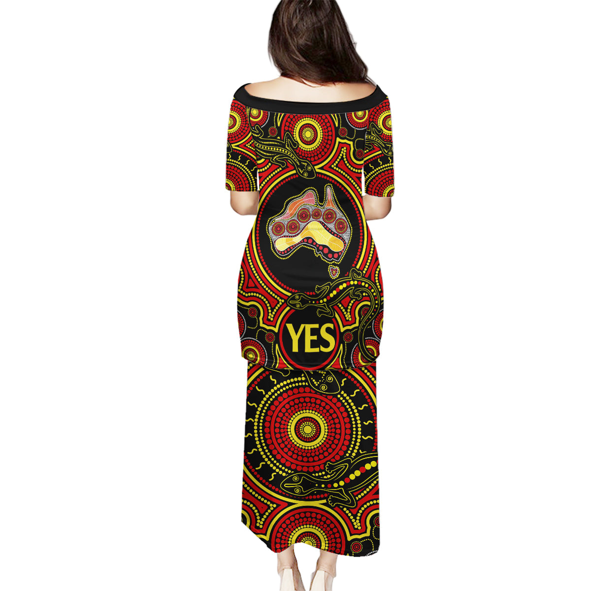 personalised-australia-vote-yes-family-matching-puletasi-dress-and-hawaiian-shirt-indigenous-voice-2023-maps-to-parliament-australia