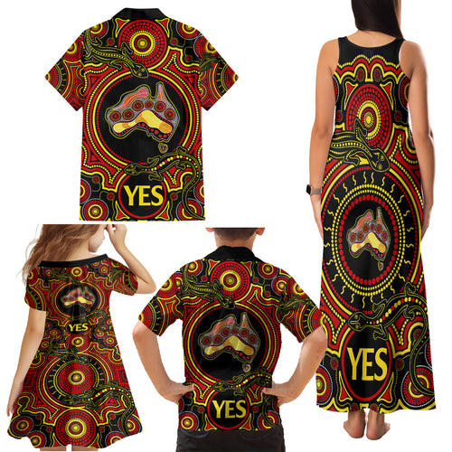 personalised-australia-vote-yes-family-matching-tank-maxi-dress-and-hawaiian-shirt-indigenous-voice-2023-maps-to-parliament-australia