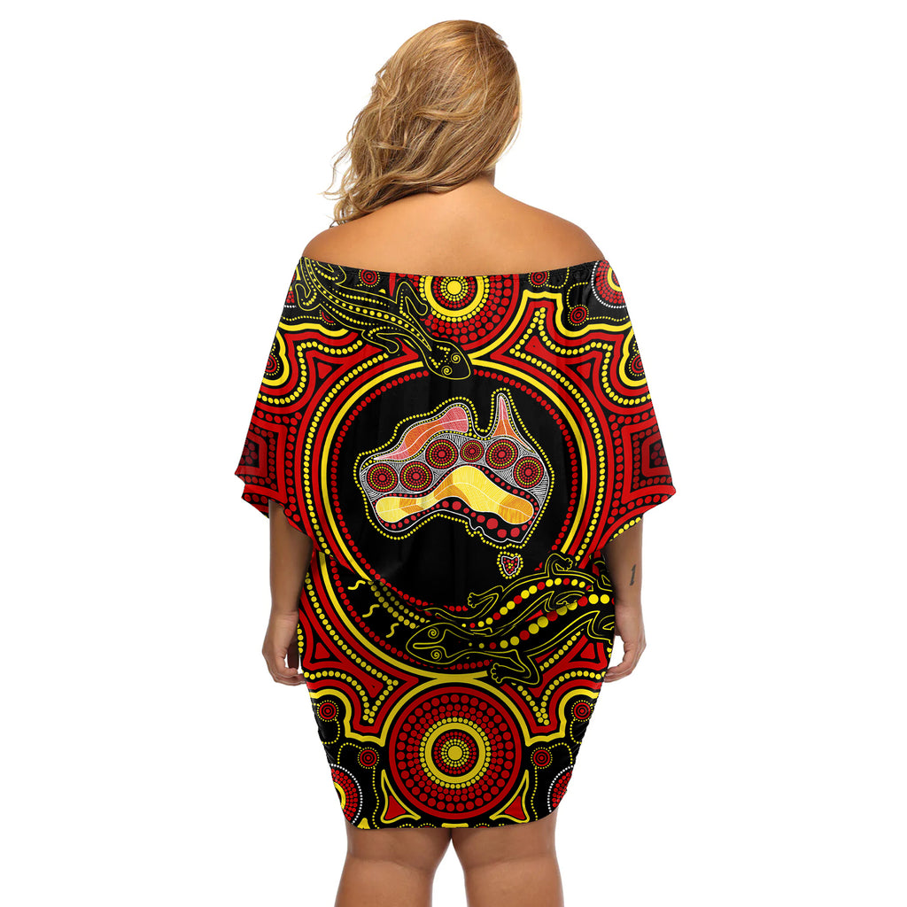personalised-australia-vote-yes-off-shoulder-short-dress-indigenous-voice-2023-maps-to-parliament-australia