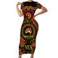 personalised-australia-vote-yes-short-sleeve-bodycon-dress-indigenous-voice-2023-maps-to-parliament-australia