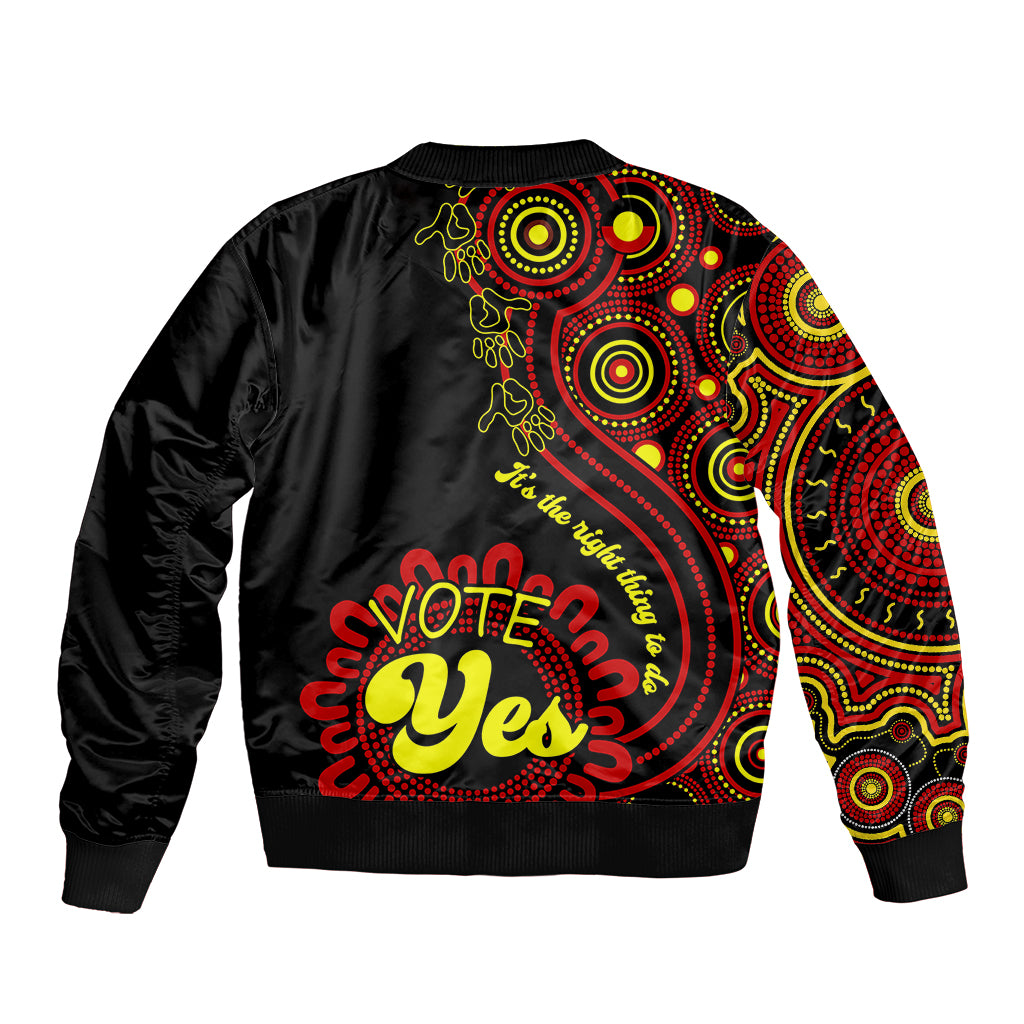 australia-walk-for-yes-bomber-jacket-indigenous-voice-2023-aboriginal-red-vibe