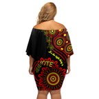 australia-walk-for-yes-family-matching-off-shoulder-short-dress-and-hawaiian-shirt-indigenous-voice-2023-aboriginal-red-vibe