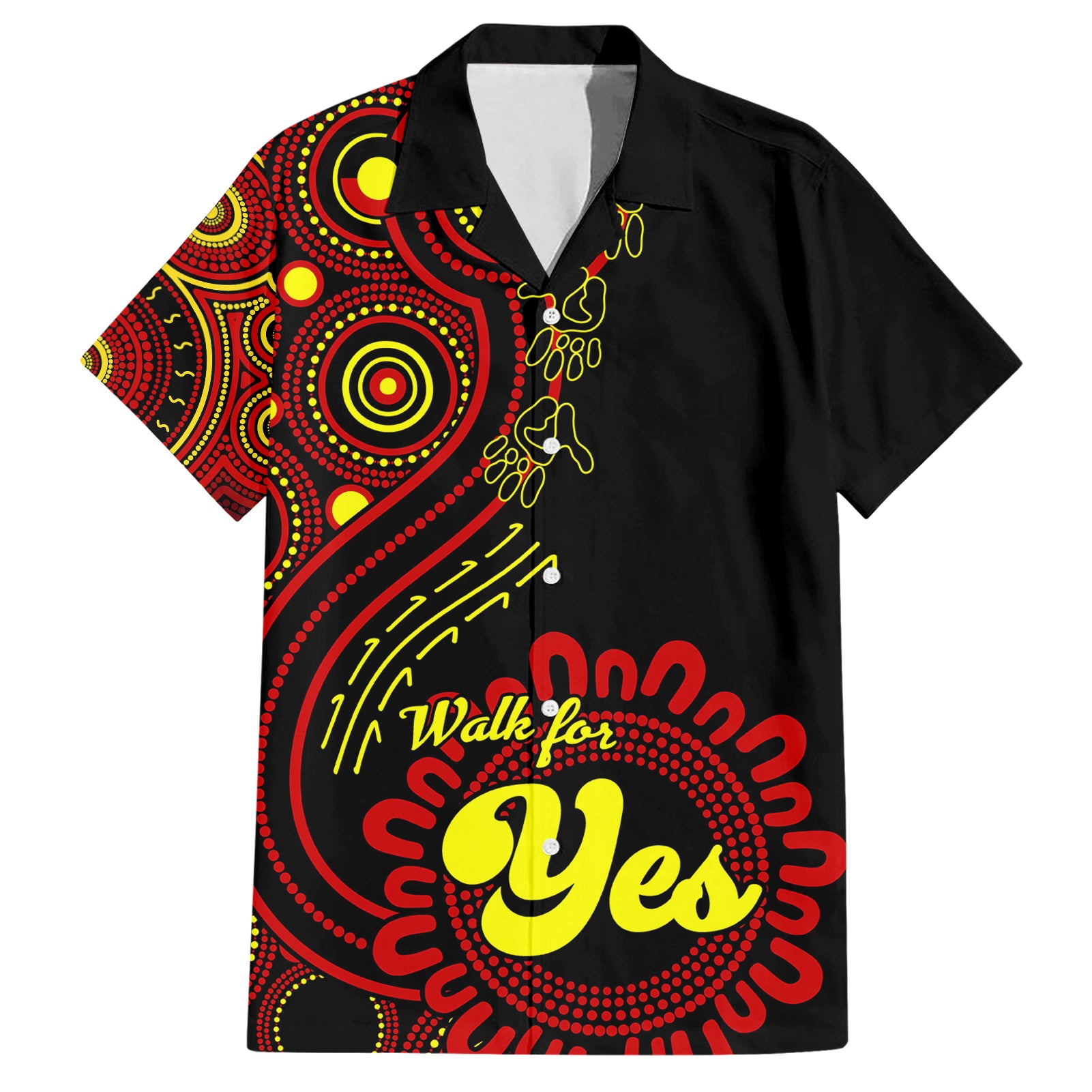 australia-walk-for-yes-hawaiian-shirt-indigenous-voice-2023-aboriginal-red-vibe