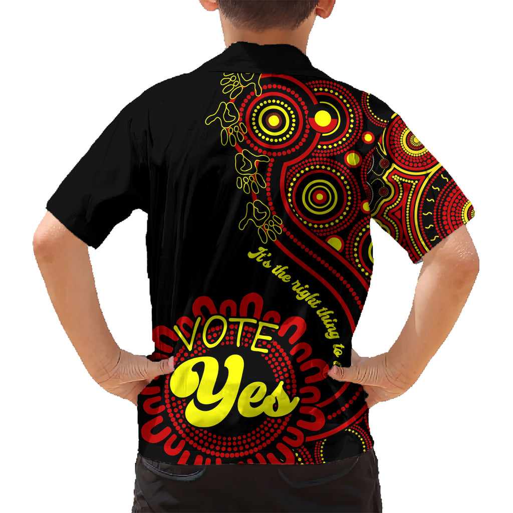 australia-walk-for-yes-kid-hawaiian-shirt-indigenous-voice-2023-aboriginal-red-vibe