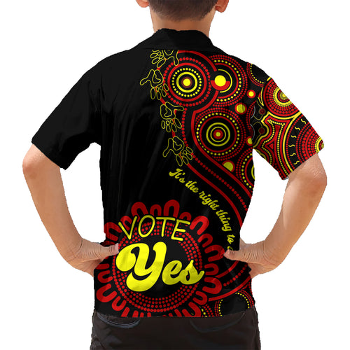 australia-walk-for-yes-kid-hawaiian-shirt-indigenous-voice-2023-aboriginal-red-vibe