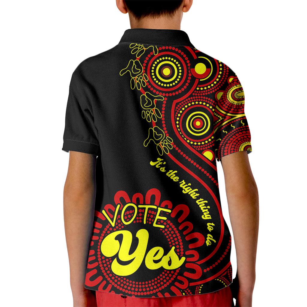 australia-walk-for-yes-kid-polo-shirt-indigenous-voice-2023-aboriginal-red-vibe