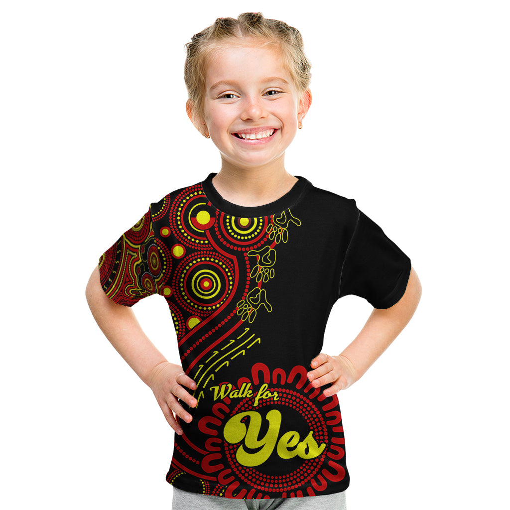 australia-walk-for-yes-kid-t-shirt-indigenous-voice-2023-aboriginal-red-vibe