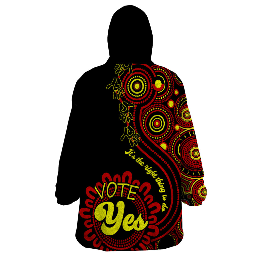 australia-walk-for-yes-wearable-blanket-hoodie-indigenous-voice-2023-aboriginal-red-vibe