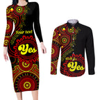 personalised-australia-walk-for-yes-couples-matching-long-sleeve-bodycon-dress-and-long-sleeve-button-shirts-indigenous-voice-2023-aboriginal-red-vibe