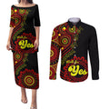 personalised-australia-walk-for-yes-couples-matching-puletasi-dress-and-long-sleeve-button-shirts-indigenous-voice-2023-aboriginal-red-vibe