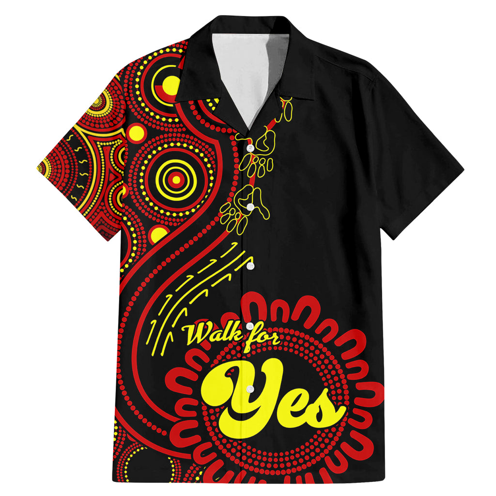 personalised-australia-walk-for-yes-family-matching-mermaid-dress-and-hawaiian-shirt-indigenous-voice-2023-aboriginal-red-vibe