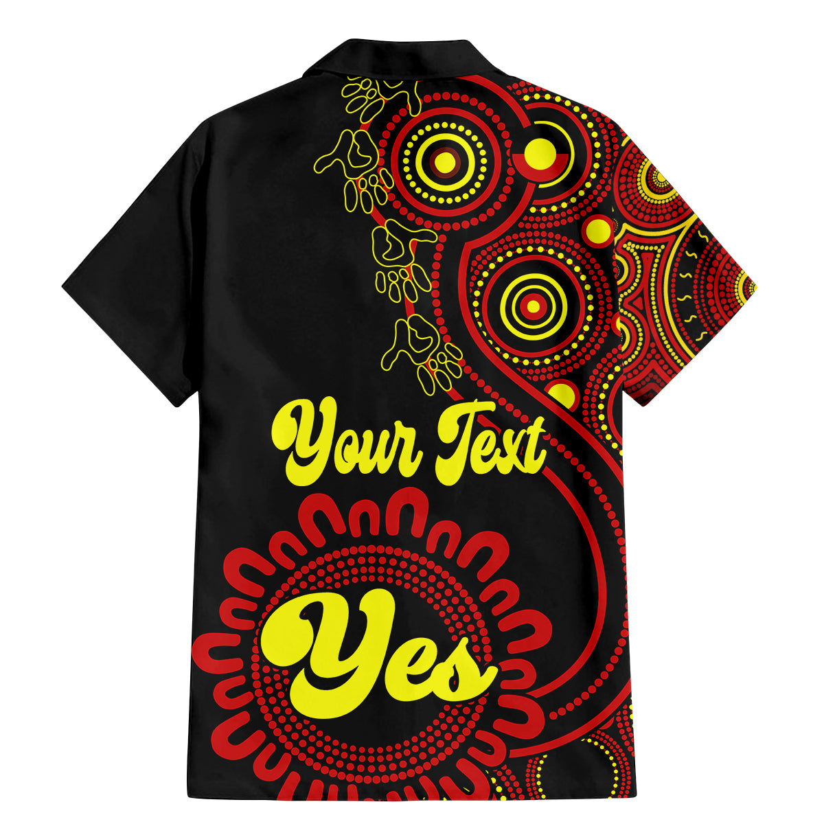 personalised-australia-walk-for-yes-family-matching-mermaid-dress-and-hawaiian-shirt-indigenous-voice-2023-aboriginal-red-vibe