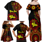 personalised-australia-walk-for-yes-family-matching-off-shoulder-maxi-dress-and-hawaiian-shirt-indigenous-voice-2023-aboriginal-red-vibe