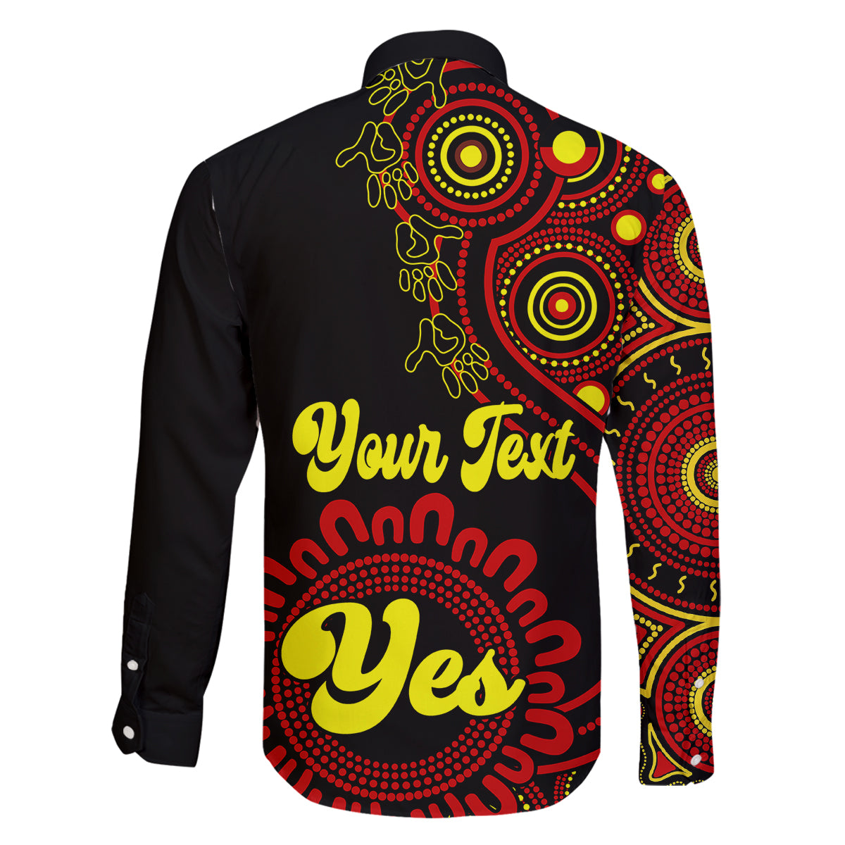 personalised-australia-walk-for-yes-family-matching-off-shoulder-maxi-dress-and-hawaiian-shirt-indigenous-voice-2023-aboriginal-red-vibe