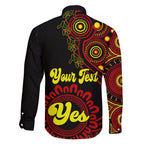 personalised-australia-walk-for-yes-family-matching-short-sleeve-bodycon-dress-and-hawaiian-shirt-indigenous-voice-2023-aboriginal-red-vibe