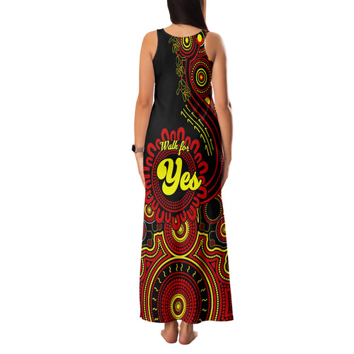 personalised-australia-walk-for-yes-family-matching-tank-maxi-dress-and-hawaiian-shirt-indigenous-voice-2023-aboriginal-red-vibe