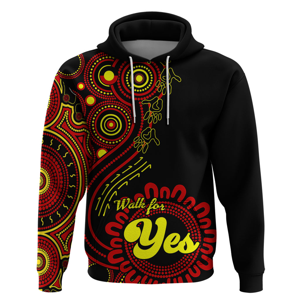 personalised-australia-walk-for-yes-hoodie-indigenous-voice-2023-aboriginal-red-vibe