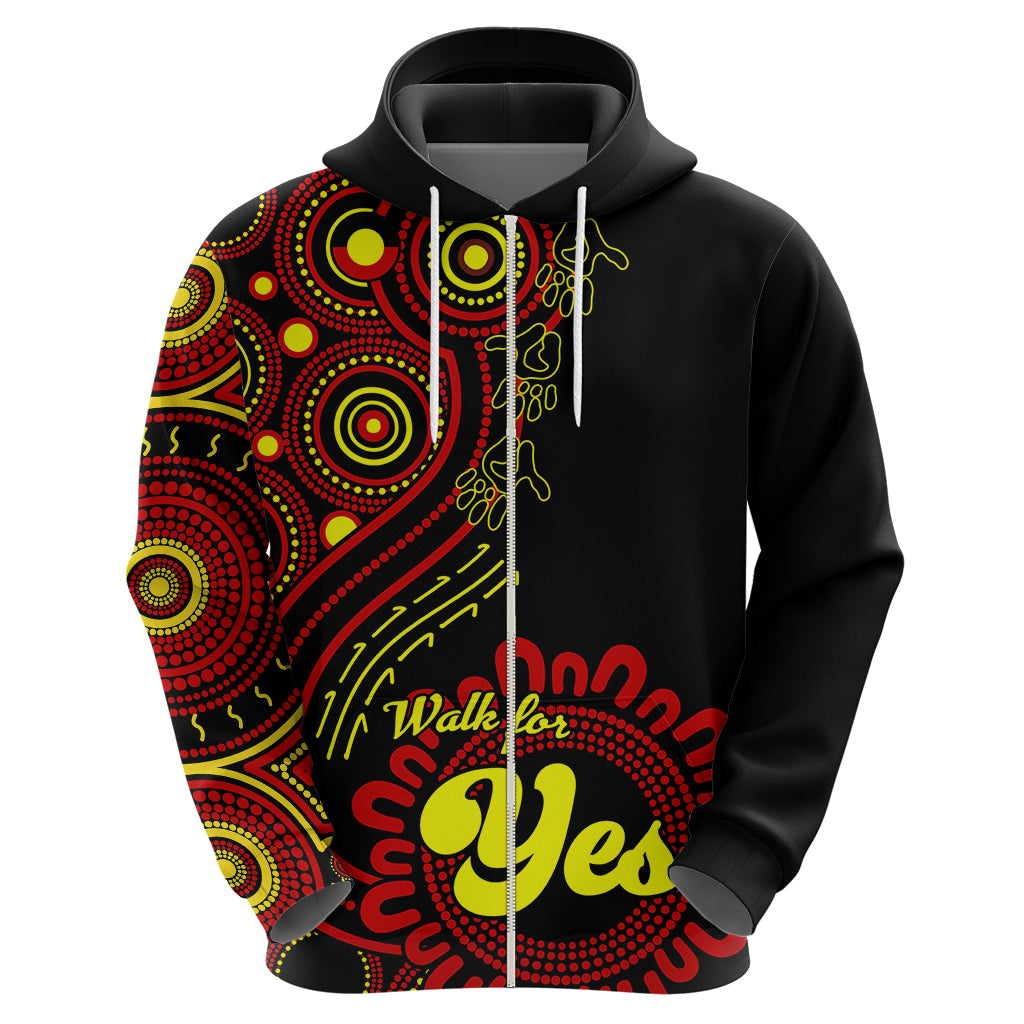 personalised-australia-walk-for-yes-hoodie-indigenous-voice-2023-aboriginal-red-vibe