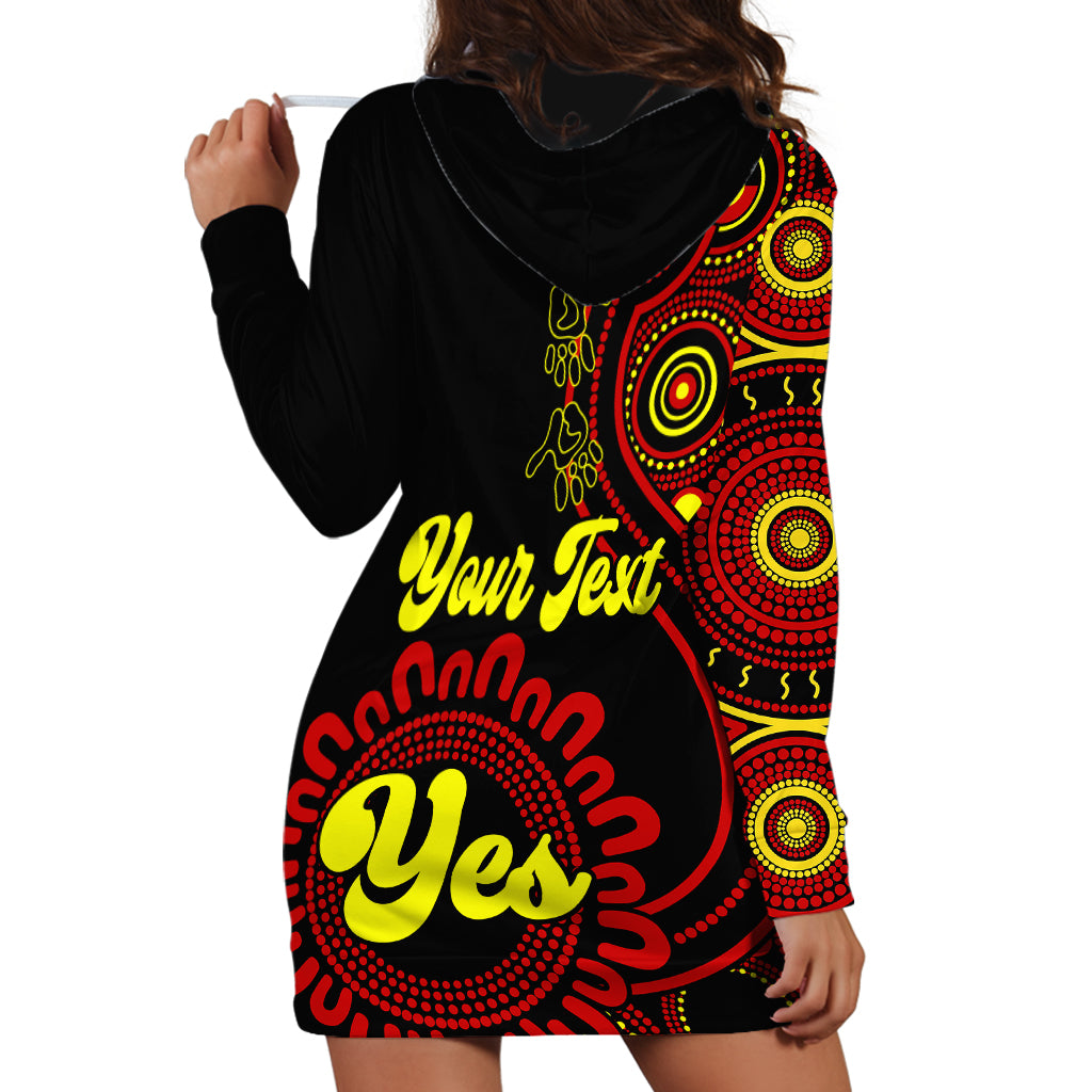personalised-australia-walk-for-yes-hoodie-dress-indigenous-voice-2023-aboriginal-red-vibe