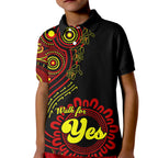 personalised-australia-walk-for-yes-kid-polo-shirt-indigenous-voice-2023-aboriginal-red-vibe