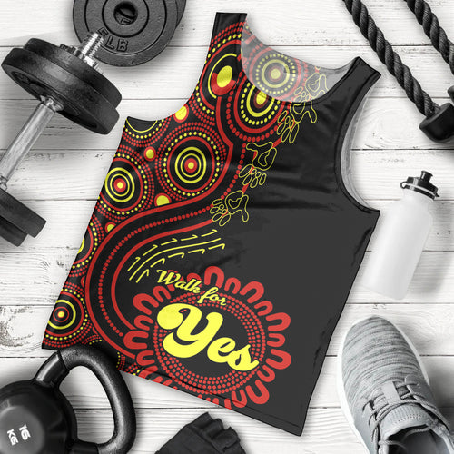 personalised-australia-walk-for-yes-men-tank-top-indigenous-voice-2023-aboriginal-red-vibe