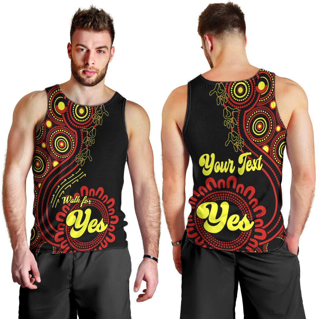 personalised-australia-walk-for-yes-men-tank-top-indigenous-voice-2023-aboriginal-red-vibe