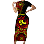 personalised-australia-walk-for-yes-short-sleeve-bodycon-dress-indigenous-voice-2023-aboriginal-red-vibe