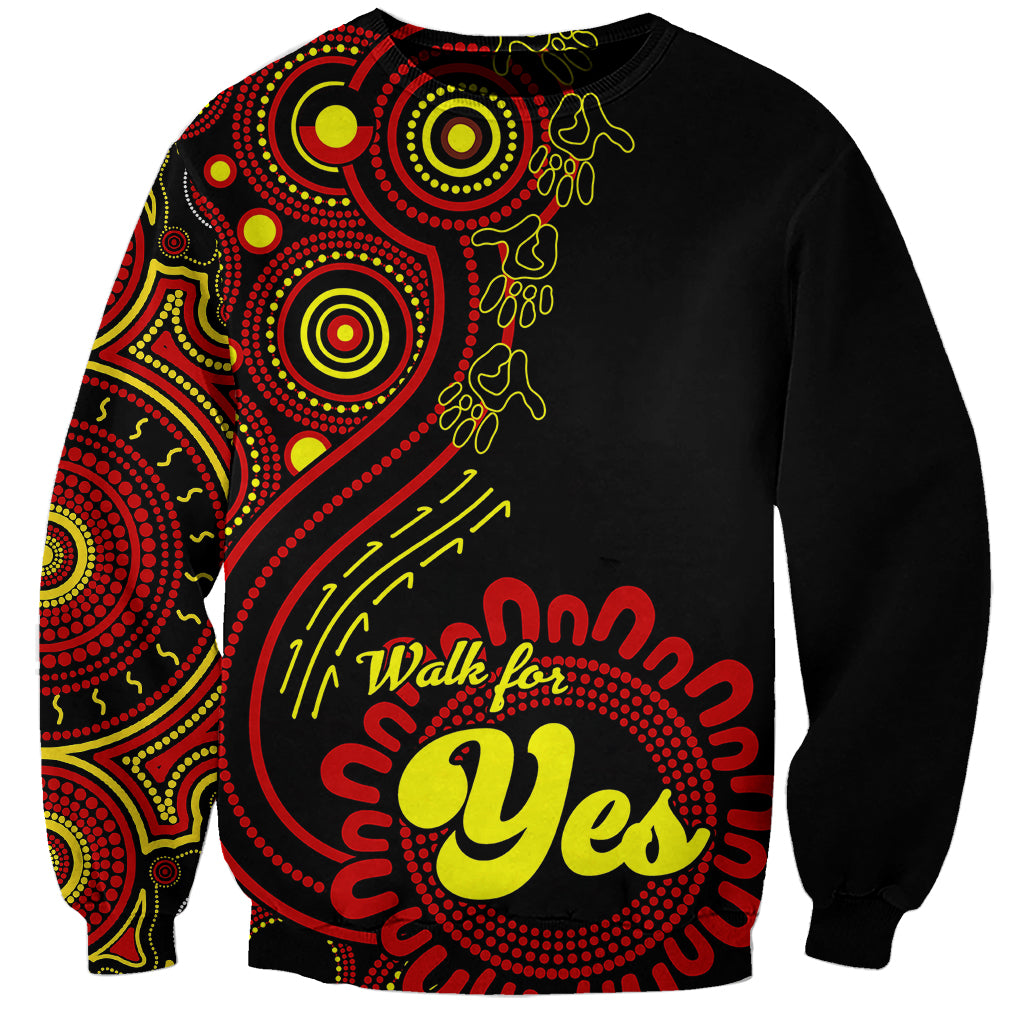 personalised-australia-walk-for-yes-sweatshirt-indigenous-voice-2023-aboriginal-red-vibe