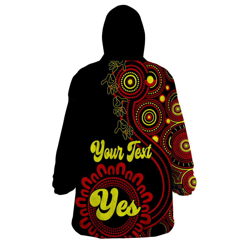 personalised-australia-walk-for-yes-wearable-blanket-hoodie-indigenous-voice-2023-aboriginal-red-vibe