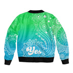 australia-walk-for-yes-bomber-jacket-indigenous-voice-2023-aboriginal-green-vibe