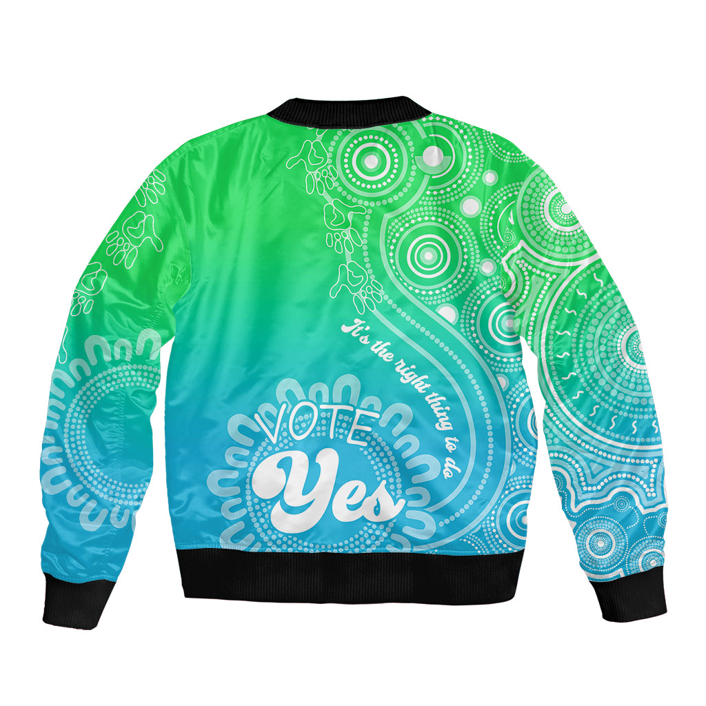 australia-walk-for-yes-bomber-jacket-indigenous-voice-2023-aboriginal-green-vibe