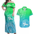 australia-walk-for-yes-couples-matching-off-shoulder-maxi-dress-and-hawaiian-shirt-indigenous-voice-2023-aboriginal-green-vibe