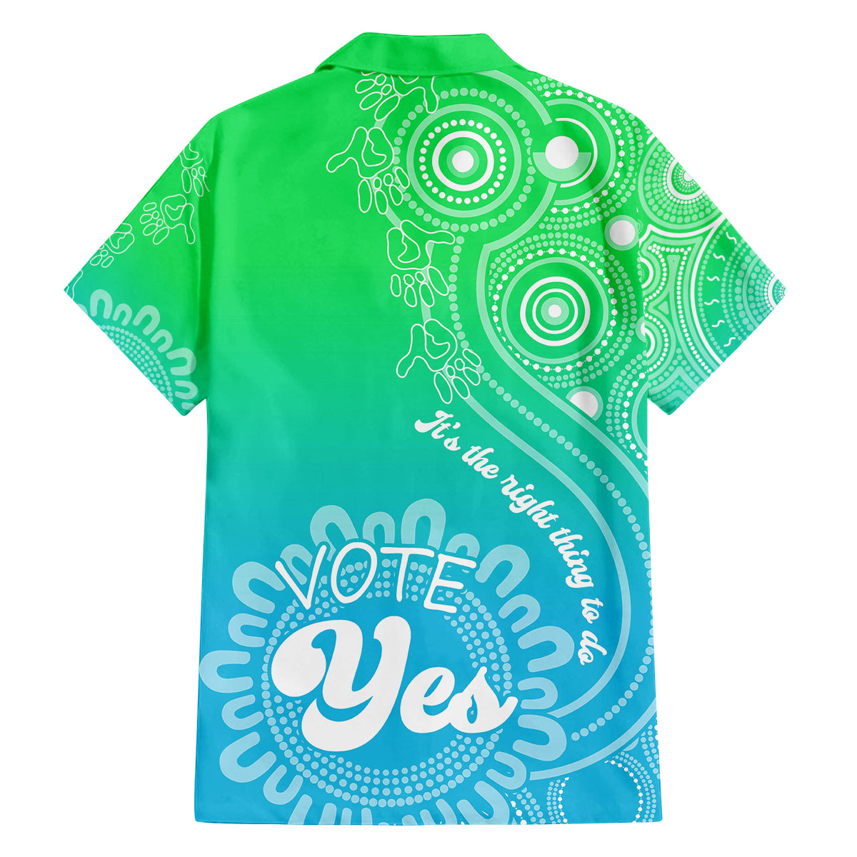 australia-walk-for-yes-family-matching-off-shoulder-long-sleeve-dress-and-hawaiian-shirt-indigenous-voice-2023-aboriginal-green-vibe
