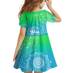 australia-walk-for-yes-family-matching-short-sleeve-bodycon-dress-and-hawaiian-shirt-indigenous-voice-2023-aboriginal-green-vibe