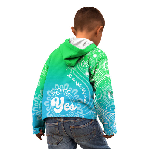 australia-walk-for-yes-kid-hoodie-indigenous-voice-2023-aboriginal-green-vibe