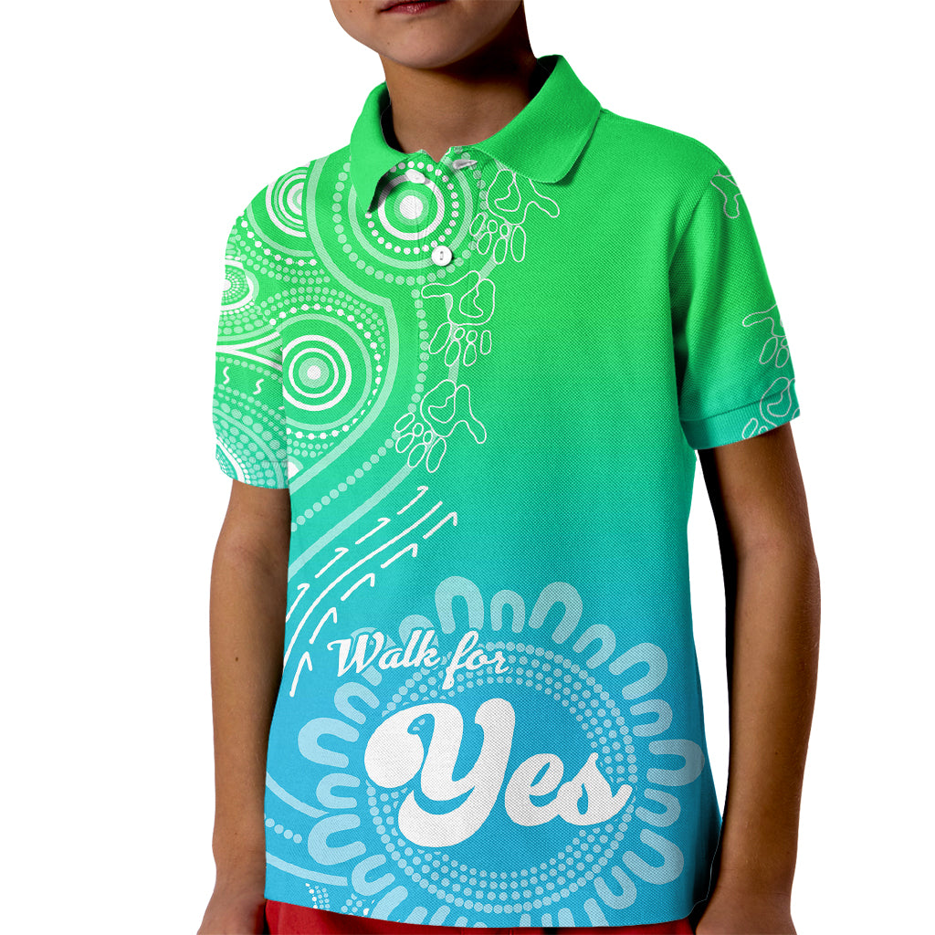 australia-walk-for-yes-kid-polo-shirt-indigenous-voice-2023-aboriginal-green-vibe