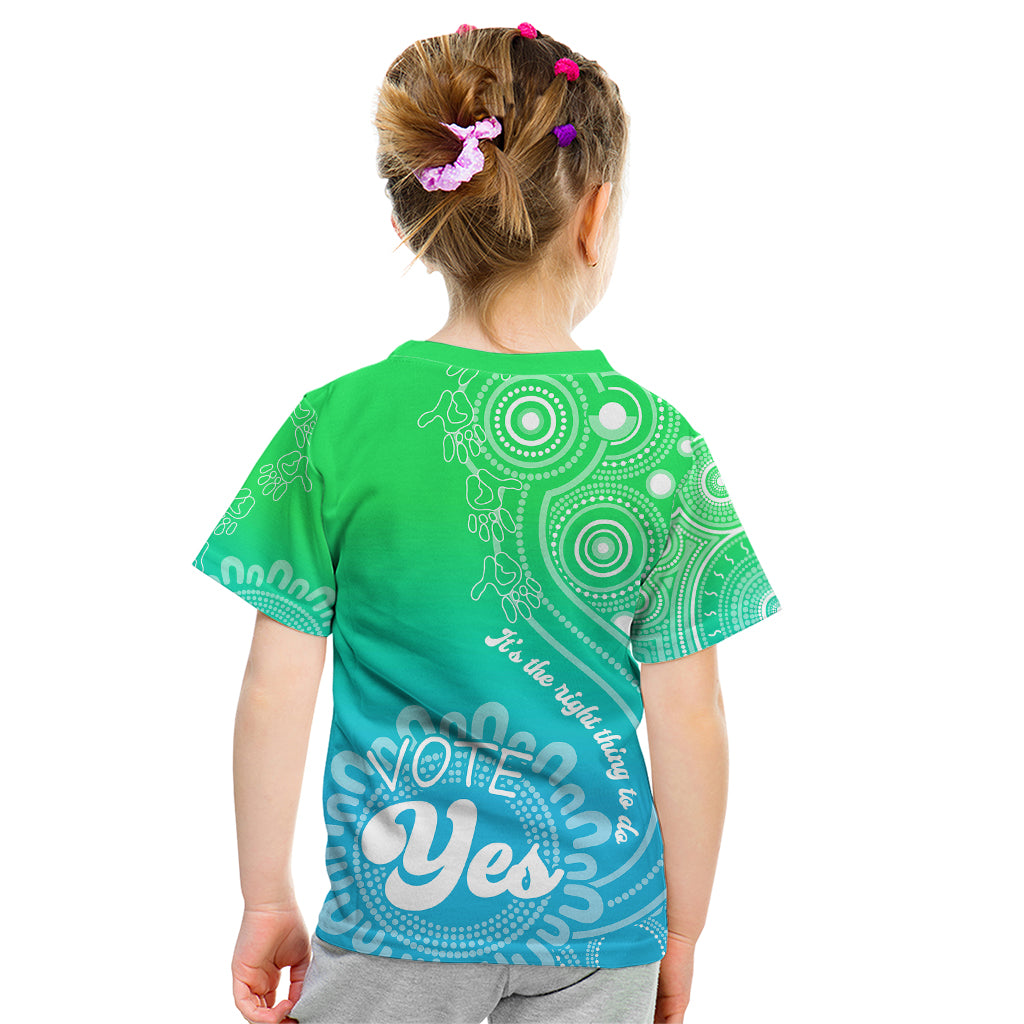 australia-walk-for-yes-kid-t-shirt-indigenous-voice-2023-aboriginal-green-vibe