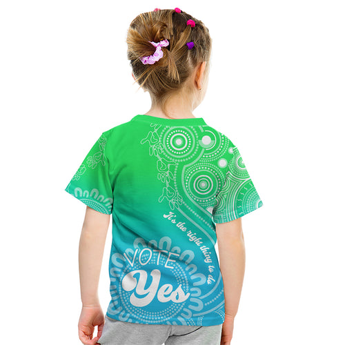 australia-walk-for-yes-kid-t-shirt-indigenous-voice-2023-aboriginal-green-vibe