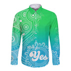 australia-walk-for-yes-long-sleeve-button-shirt-indigenous-voice-2023-aboriginal-green-vibe