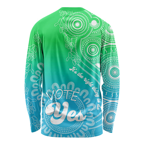 australia-walk-for-yes-long-sleeve-shirt-indigenous-voice-2023-aboriginal-green-vibe