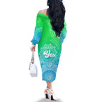 australia-walk-for-yes-off-the-shoulder-long-sleeve-dress-indigenous-voice-2023-aboriginal-green-vibe