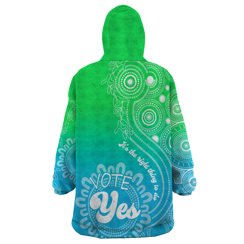 australia-walk-for-yes-wearable-blanket-hoodie-indigenous-voice-2023-aboriginal-green-vibe