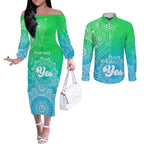 personalised-australia-walk-for-yes-couples-matching-off-the-shoulder-long-sleeve-dress-and-long-sleeve-button-shirts-indigenous-voice-2023-aboriginal-green-vibe